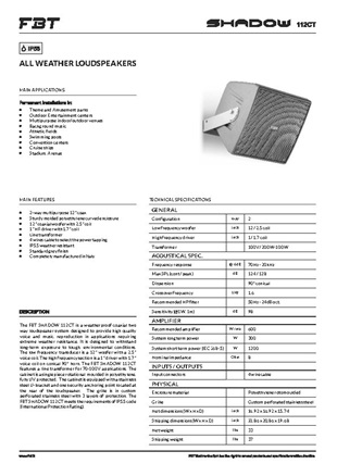 اسپیکر FBT مدل Shadow112