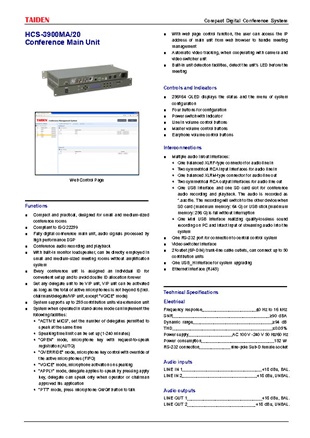 منبع تغذیه کنفرانس تایدن مدل HCS3900MA