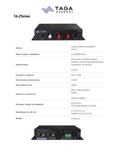 آمپلیفایر تاگا مدل TA-25Mini