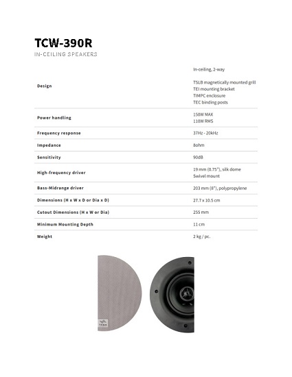 اسپیکر TAGA مدل TCW390